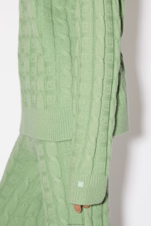 Cable wool jumper Unisex Sage Green Acne Studios R66LJ89 Apparel