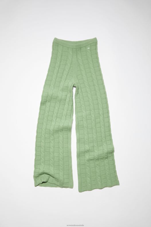 Cable wool trousers Unisex Sage Green Acne Studios R66LJ1055 Apparel