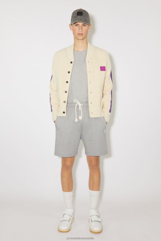 Cotton sweat shorts Unisex Light Grey Melange Acne Studios R66LJ1078 Apparel