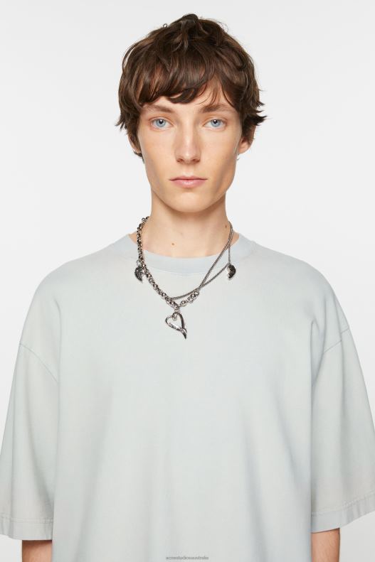 Crew neck t-shirt - Relaxed fit Soft Blue Acne Studios R66LJ1091 Apparel