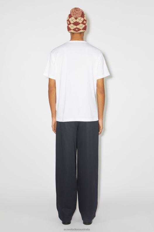 Crew neck t-shirt- Regular fit Unisex Optic White Acne Studios R66LJ1023 Apparel