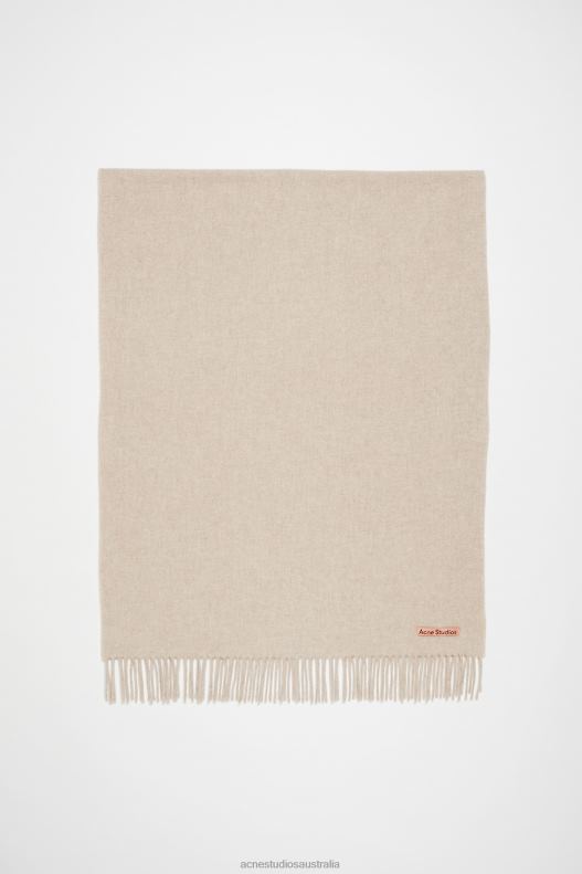 Fringe wool scarf - oversized Oatmeal Melange Acne Studios R66LJ813 Accessories