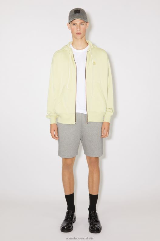 Hooded zip sweater Unisex Sand/Green Acne Studios R66LJ973 Apparel