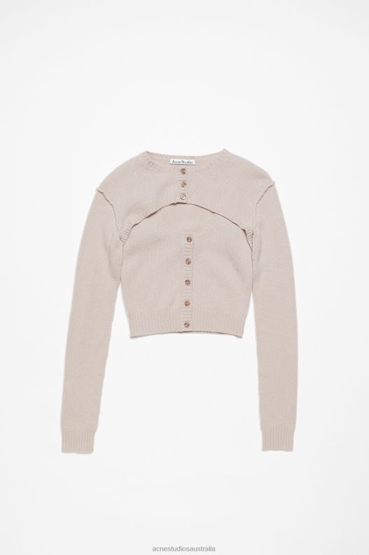Knit tank top cardigan set Sand Beige Acne Studios R66LJ72 Apparel