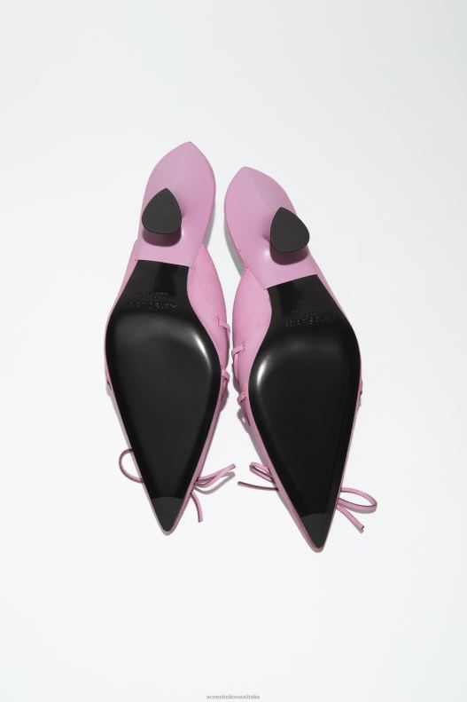 Lace-up heel mules Runway Show Pink Acne Studios R66LJ853 Footwear