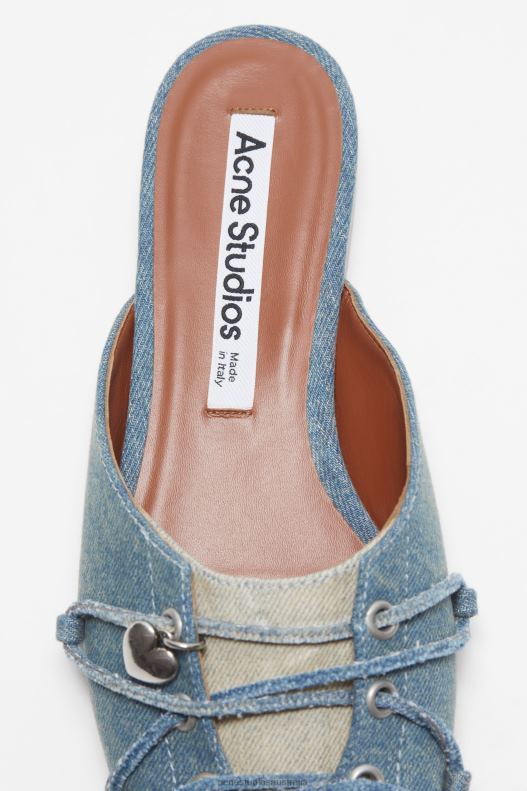 Lace-up mules Dusty Blue Acne Studios R66LJ709 Footwear
