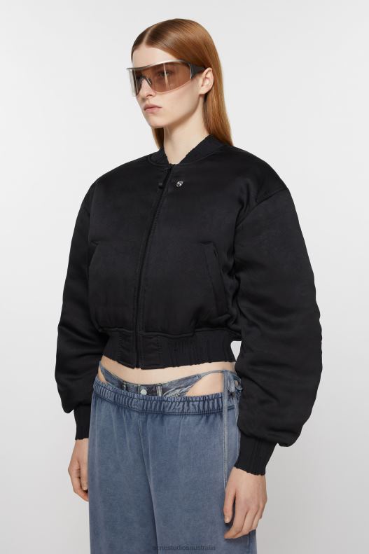 Logo patch bomber jacket Black Acne Studios R66LJ3 Apparel