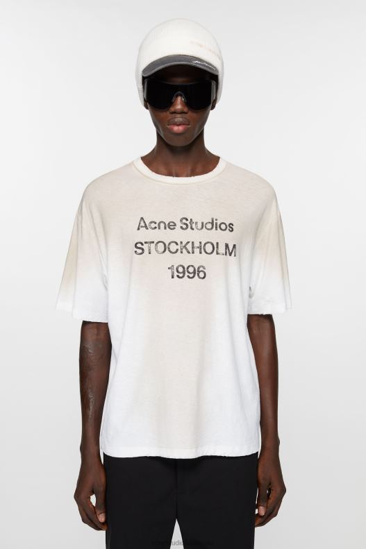 Logo t-shirt - Relaxed fit Dusty White Acne Studios R66LJ1085 Apparel