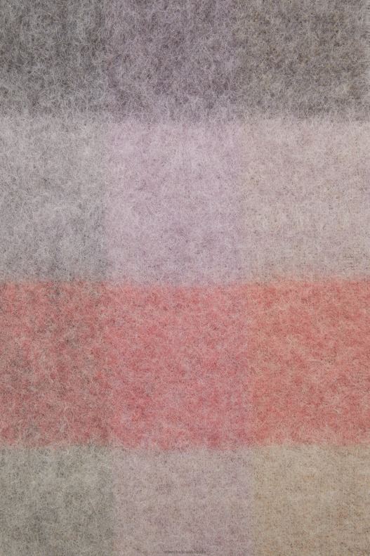 Mohair checked scarf Fuchsia/Lilac/Pink Acne Studios R66LJ712 Accessories