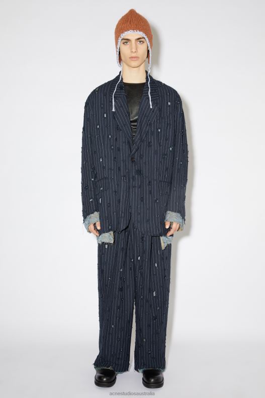 Oversized fit suit jacket Navy Acne Studios R66LJ958 Apparel