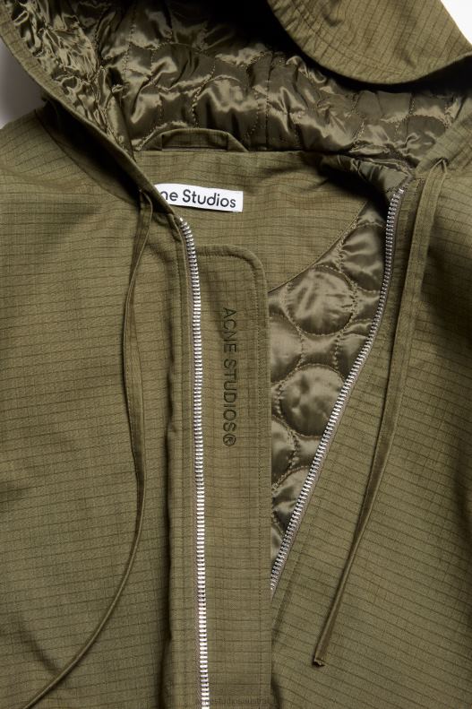 Ripstop padded jacket Olive Green Acne Studios R66LJ882 Apparel