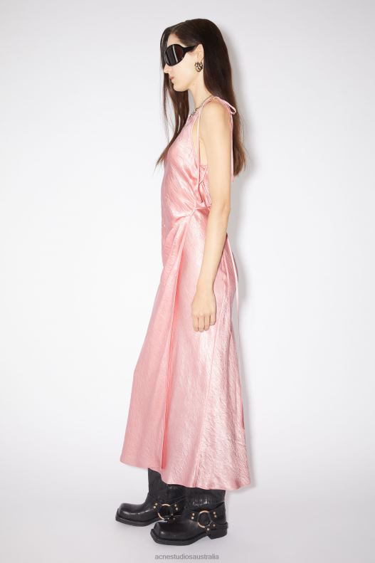 Satin bias cut dress Fresh Pink Acne Studios R66LJ280 Apparel