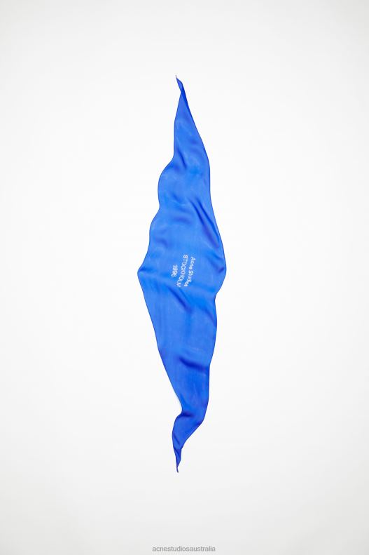 Silk scarf Electric Blue Acne Studios R66LJ530 Accessories