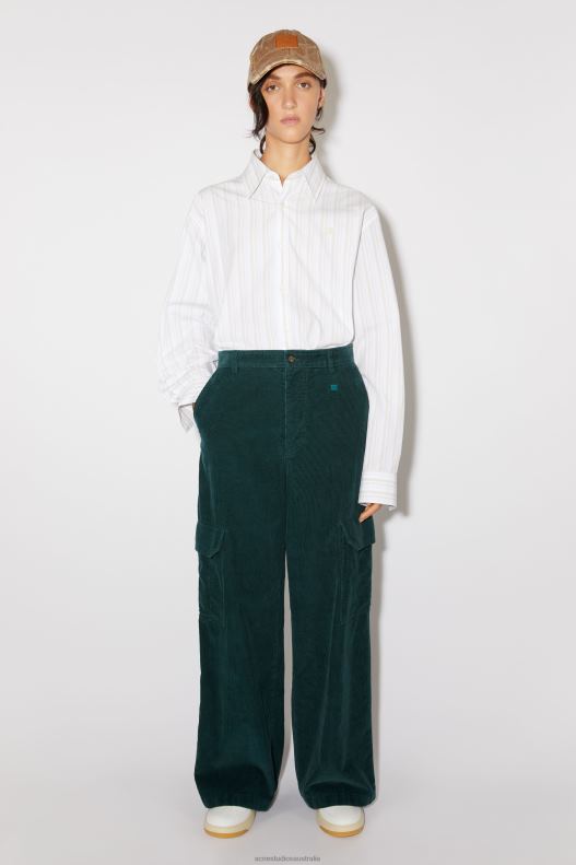 Stripe button-up shirt Unisex White/Brown Acne Studios R66LJ176 Apparel