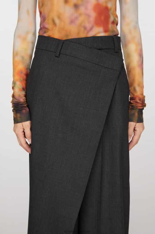 Tailored wrap trousers Grey Acne Studios R66LJ296 Apparel