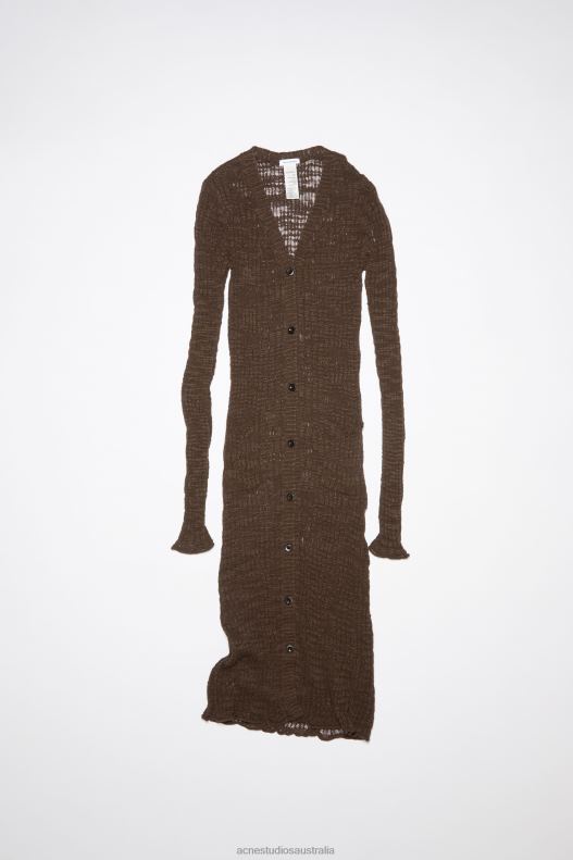 Wide rib long cardigan Dark Brown Acne Studios R66LJ116 Apparel