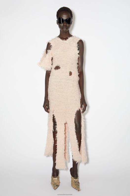 Wool blend cut-out dress Runway Show Pale Pink Acne Studios R66LJ281 Apparel