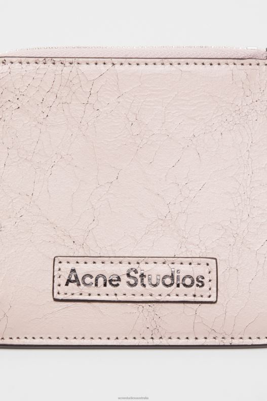 Zip leather wallet Pastel Pink Acne Studios R66LJ840 Accessories