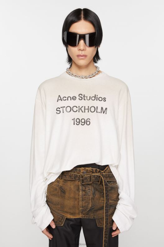 Logo t-shirt - Relaxed fit Optic White Acne Studios R66LJ1015 Apparel