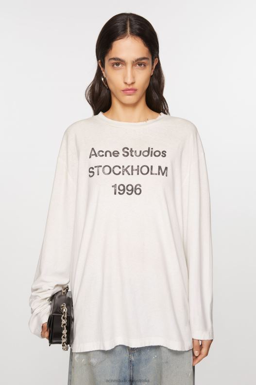 Logo t-shirt - Relaxed fit Optic White Acne Studios R66LJ199 Apparel